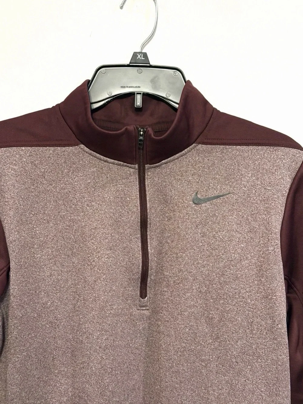 Nike Men’s Small Dri-FIT Maroon Quarter-Zip Performance Jacket